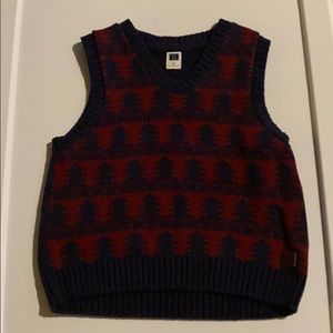 Boys Janie and Jack Christmas sweater vest 2T